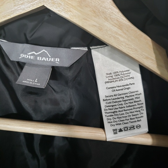 Eddie Bauer Men's Black Jacket Microlight Travler - Picture 6 of 7